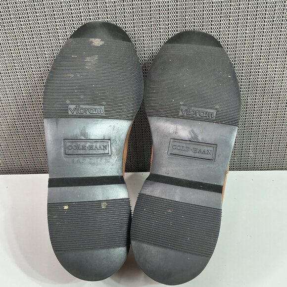 Cole Haan Leather Oxford Dress Shoes In Burnished Tan Suede - Picture 8 of 9